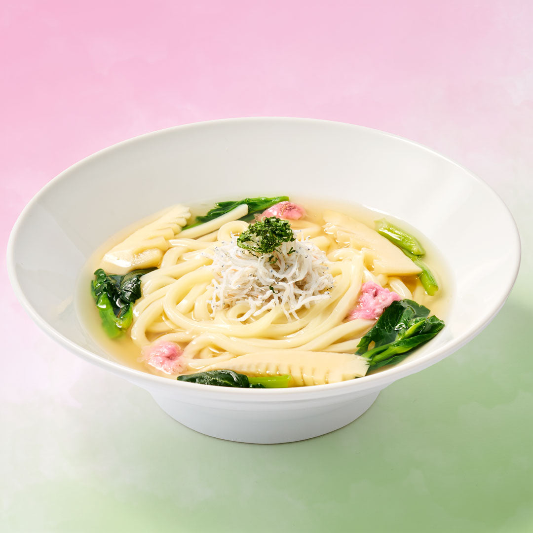 桜としらすのあんかけうどん　<br> <small>Udon noodles with starchy sauce of Sakura and Shirasu　<br>※うどん提供店舗限定</small>